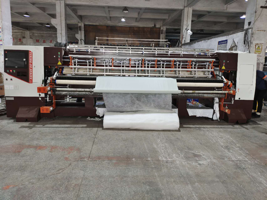 1400RPM最もよい複数の針の羽毛布団キルトにする機械128インチ3の針の列